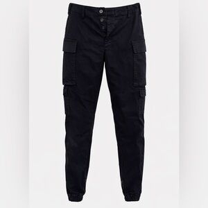 Fashion Nova Kalley Cargo Pants Black NWT Mid Rise Stretch Joggers